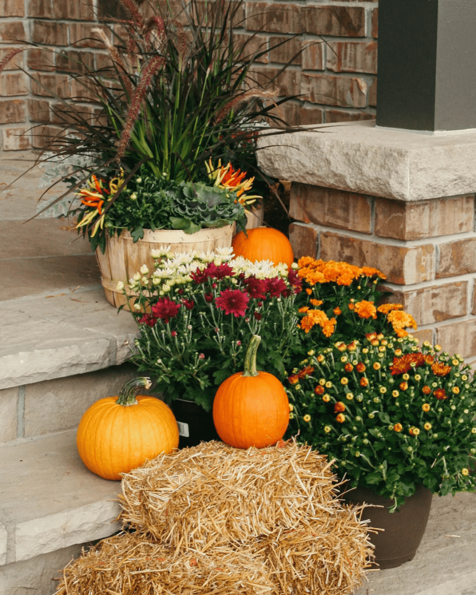 10" Fall Planter - Wood Basket - LandscapeDirect