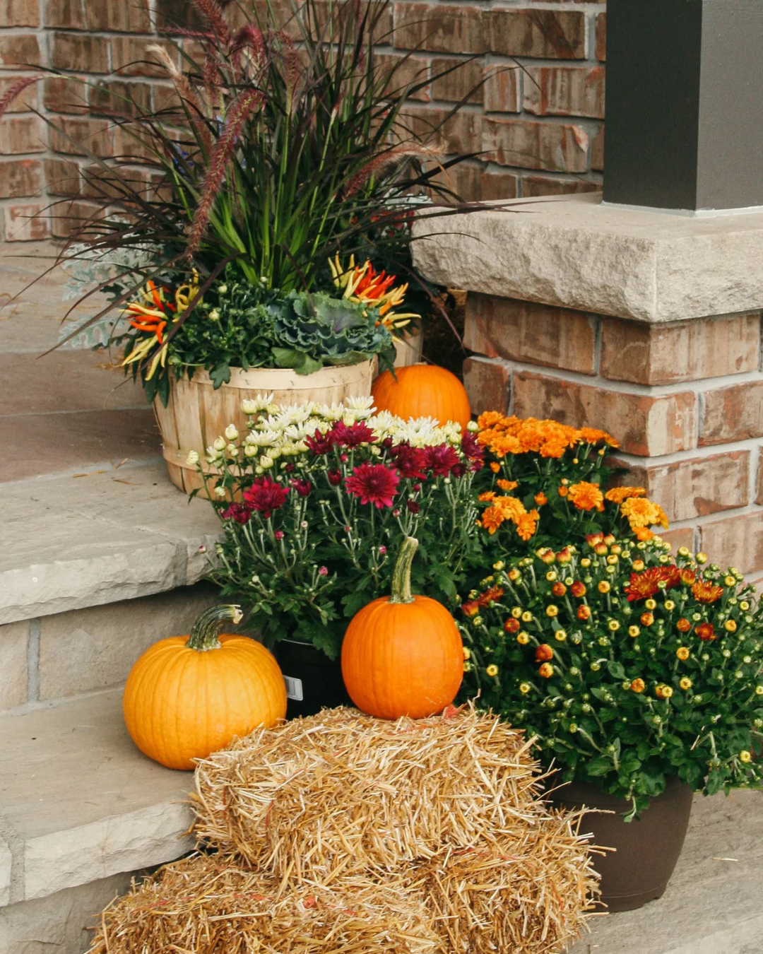 10" Fall Planter - Wood Basket