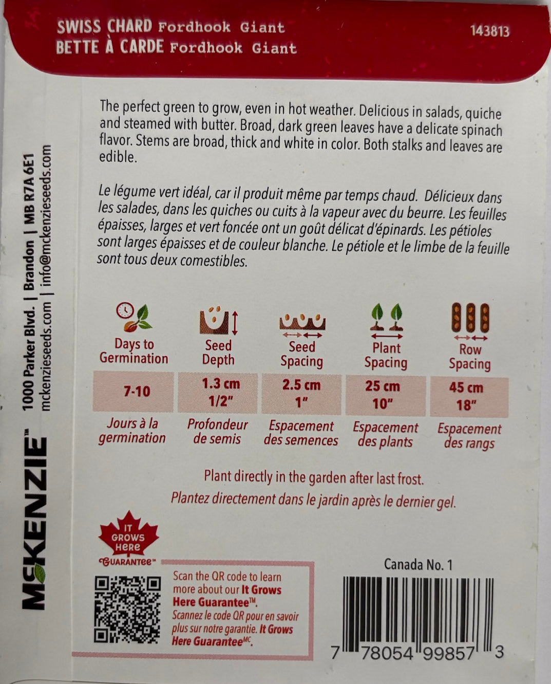 Fordhook Giant – Swiss Chard