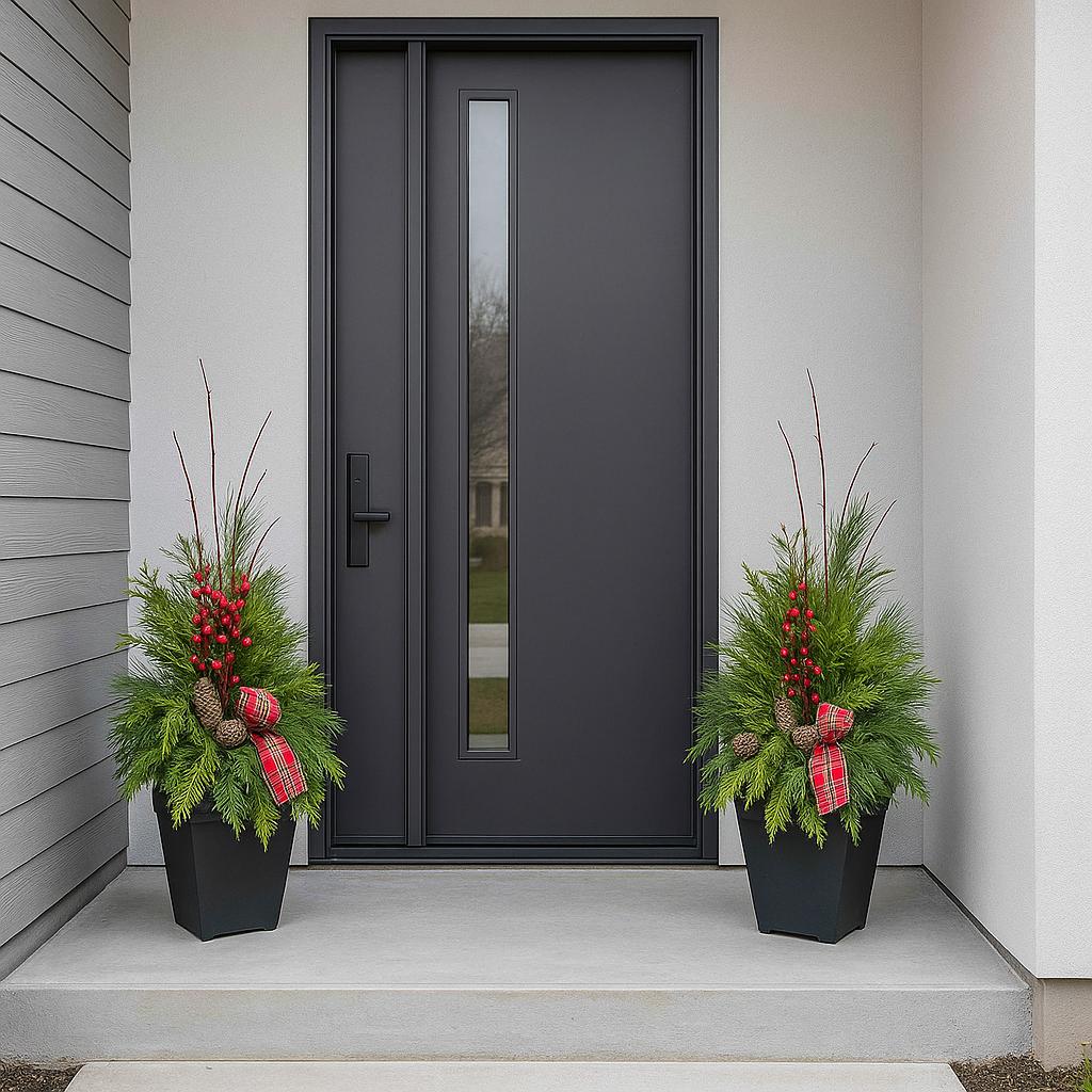 Classic Winter Porch Pot - LandscapeDirect