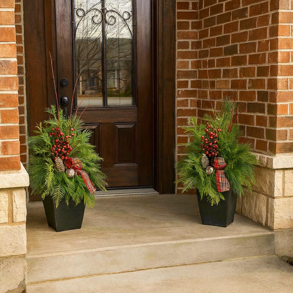 Classic Winter Porch Pot - LandscapeDirect