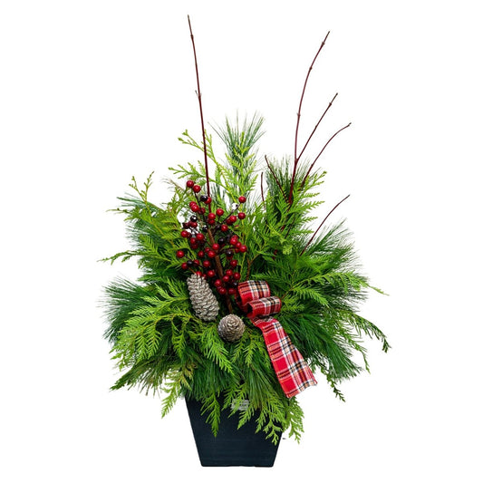 Classic Winter Porch Pot - LandscapeDirect