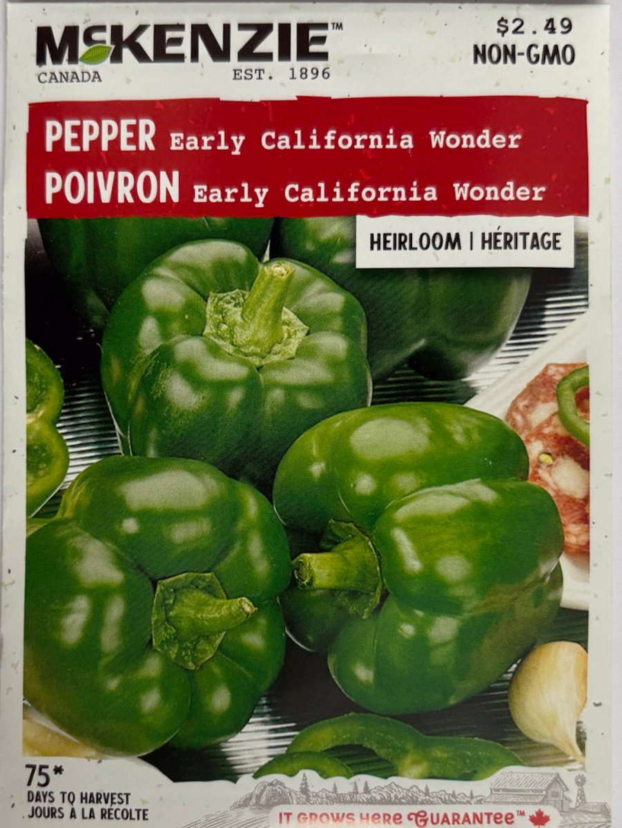 Early California Wonder Pepper - LandscapeDirect