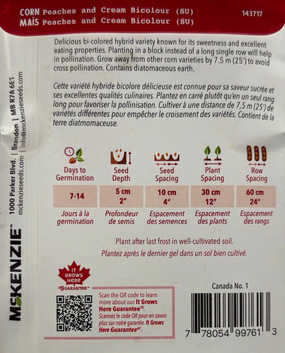 Peaches and Cream Bicolour Corn - LandscapeDirect