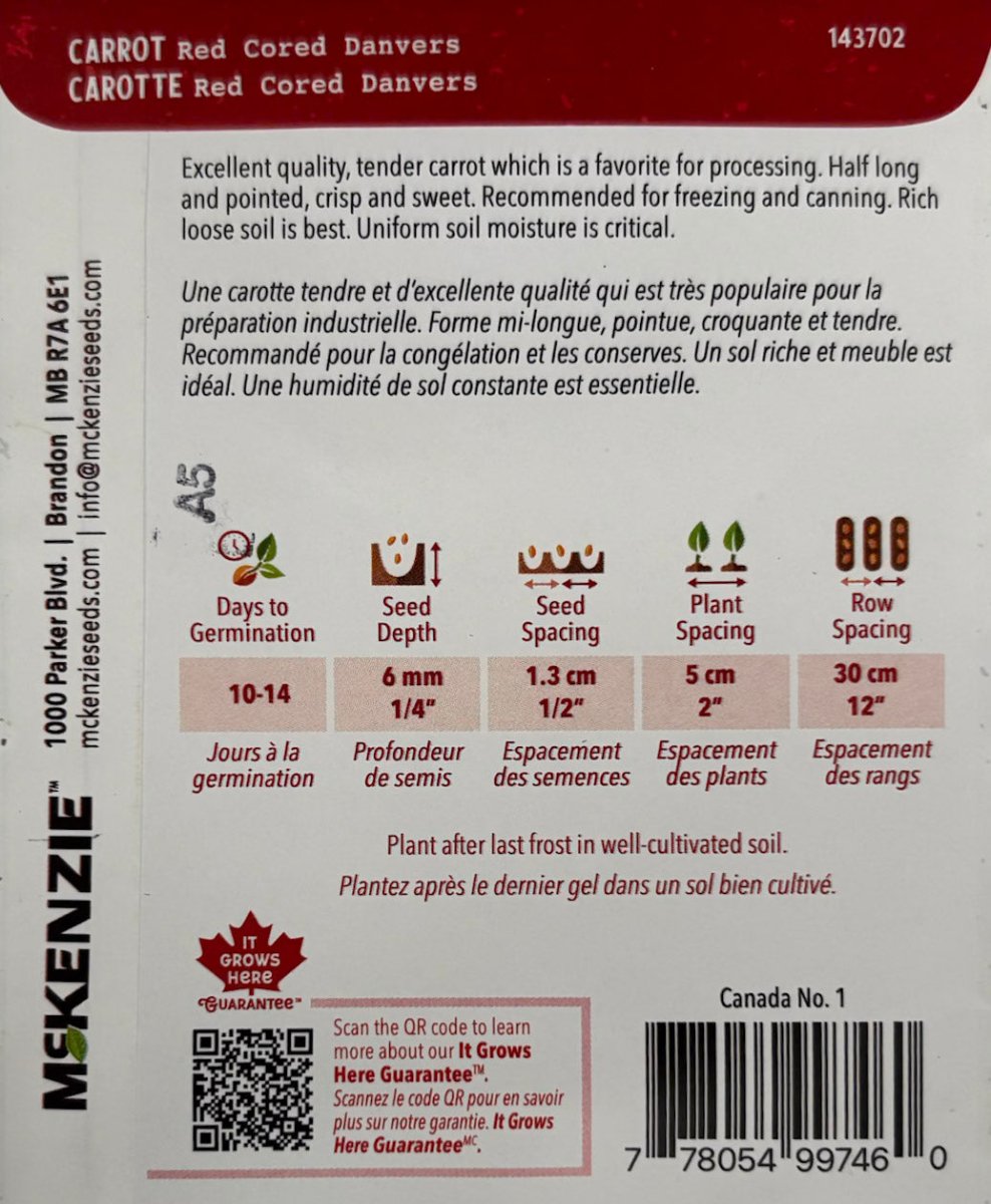 Red Cored Danvers Carrot - LandscapeDirect